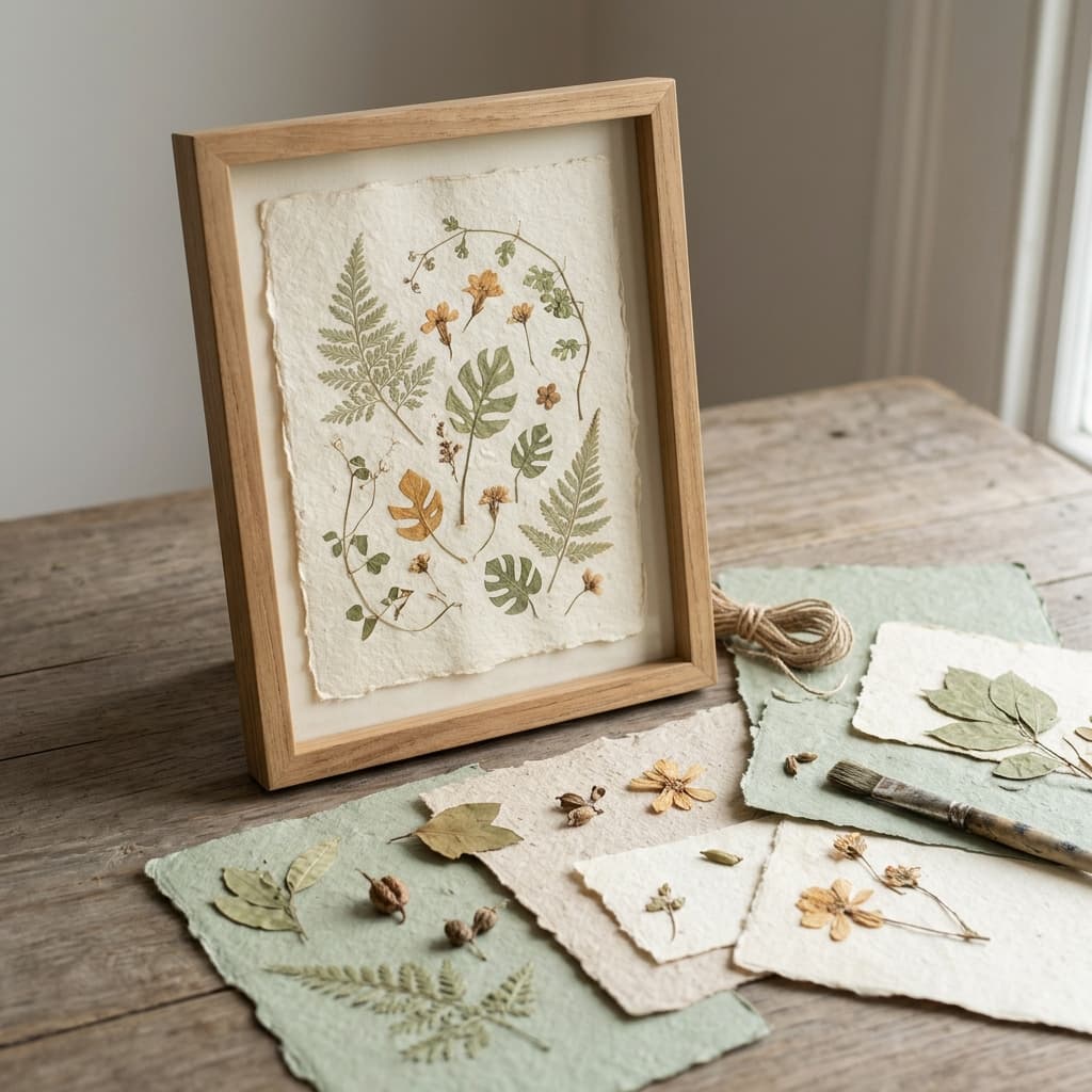 Botanical Pressed Flower & Wild Herbal Art Wall Frame